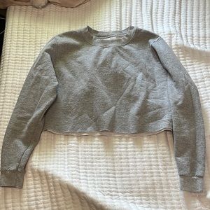 cropped crewneck sweatshirt